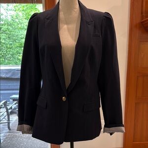 Size 14 Banana Republic Navy Blue Blazer Tailored Suit Jacket